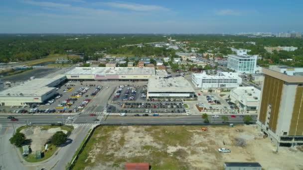 Yıkım Geliştirme Şehir Miami Dron Görüntüleri Bina Triton Merkezi Göç — Stok video