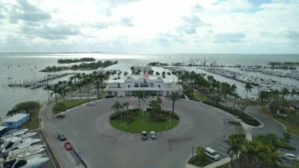 Miami City Hall Aerial Drone Filmato 60P — Video Stock