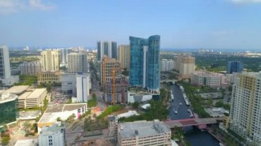 Hava dron şehir görüntüleri Fort Lauderdale Tur 4k 60p