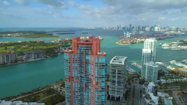 Que Estabelece Vídeo Miami — Vídeo de Stock