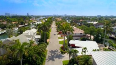 Hava video zengin evleri Konakları Fort Lauderdale Florida 4k 60p