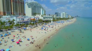 Drone stok görüntüleri Fort Lauderdale Beach Florida ABD