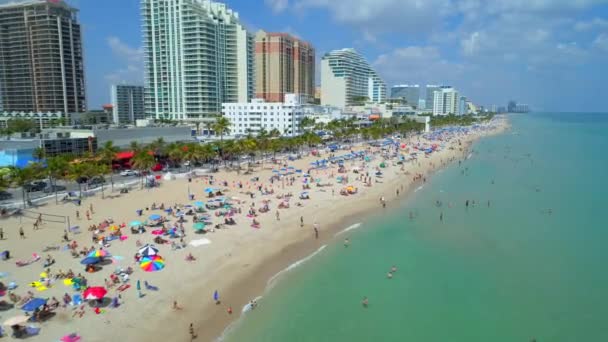 Vacaciones Primavera Miami Fort Lauderdale Florida 60P — Vídeos de Stock