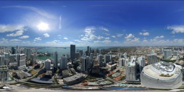 Hava 360 küresel şehir panorama Miami Brickell şehir Heights bir