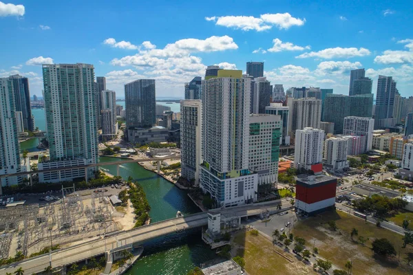 Miami River Brickell Downtown — Foto de Stock