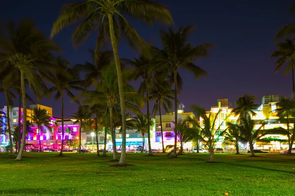 Miami Beach Ocean Drive Lummus Park — Stock Photo, Image