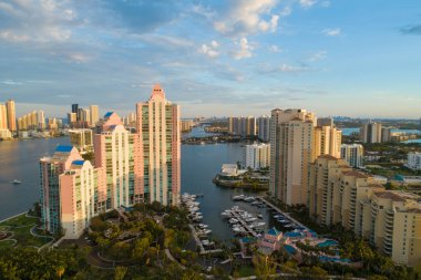 Hava Güney Florida sahne binalar waterfront marina