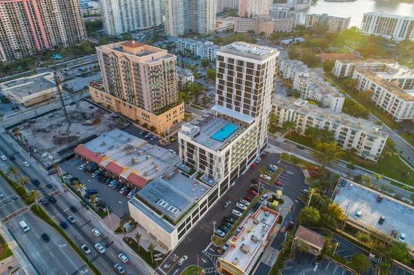 Aerial photo Residence Inn by Marriott Miami Sunny Isles Beach — Stock Photo, Image