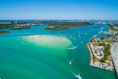 Haulover sand bar Miami Florida clipart