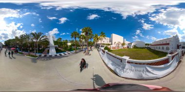 Miami Beach, Fl, Amerika Birleşik Devletleri - 1, 2018:360 küresel panorama Miami Beach Lincoln Road Mayıs