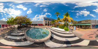 Miami Beach, Fl, Amerika Birleşik Devletleri - 1, 2018:360 Sanal gerçeklik görüntü Miami Beach Lincoln road Mayıs