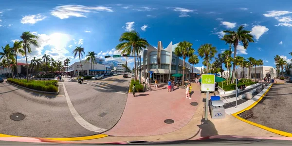 迈阿密海滩 佛罗里达州 2018年5月1日 360 迈阿密海滩林肯路虚拟现实图像 — 图库照片