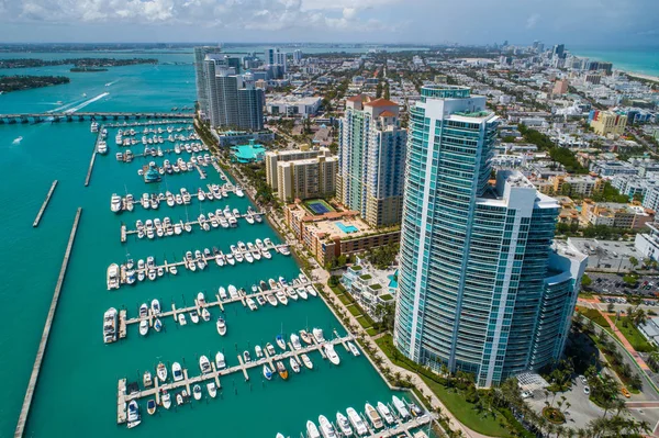 Hava Miami Beach Marina — Stok fotoğraf