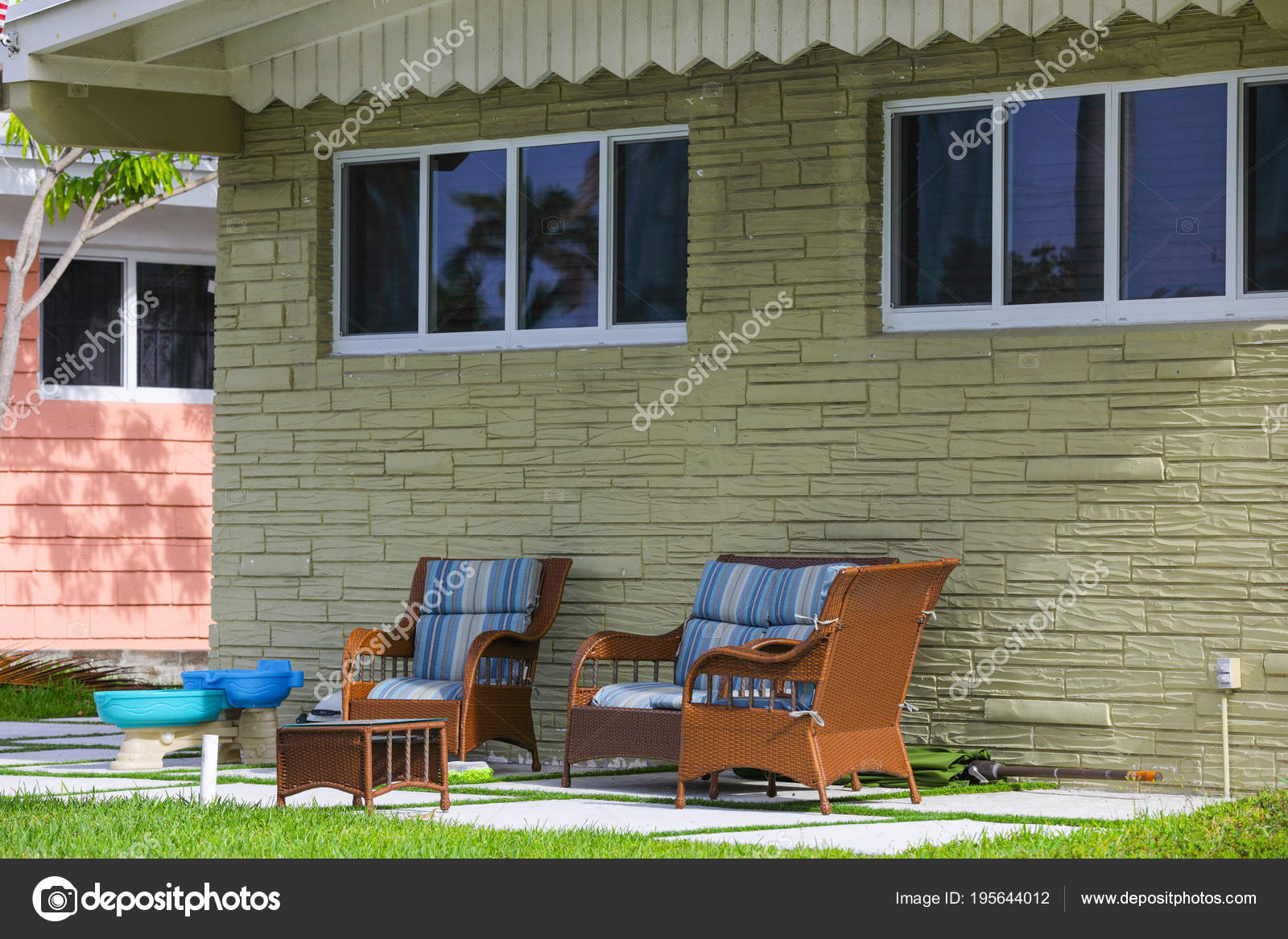 Florida Home With Patio Furniture Stock Photo C Felixtm 195644012
