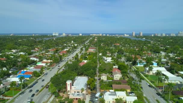 Zdjęcia Lotnicze Drone Hollywood Floryda Stany Zjednoczone — Wideo stockowe