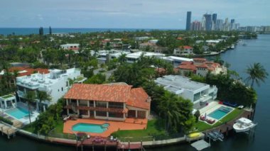 Hava lüks Miami sahil evleri gayrimenkul 4 k robot 24p