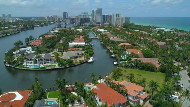 Mansiones Lujo Frente Mar Florida — Vídeo de stock
