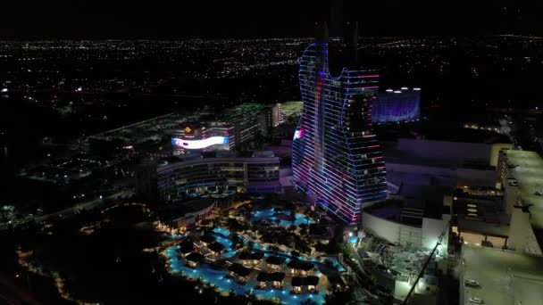 Aerial Estableciendo Tiro Seminole Hard Rock Hotel Casino Hollywood — Vídeo de stock