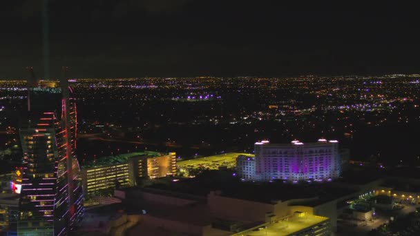 Aerial Seminole Hard Rock Casino Hotel Hollywood Usa — Vídeos de Stock