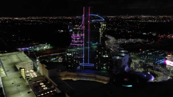 Drone Baan Vanuit Lucht Seminole Hard Rock Hotel Casino — Stockvideo