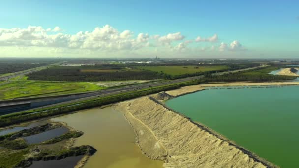 Miami Dream Mall Futuro Local Construção Drone Aéreo Vídeo — Vídeo de Stock