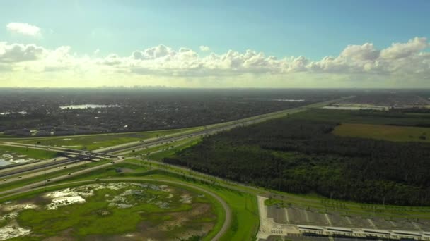 Situs Masa Depan Panorama Udara Miami Dream Mall — Stok Video
