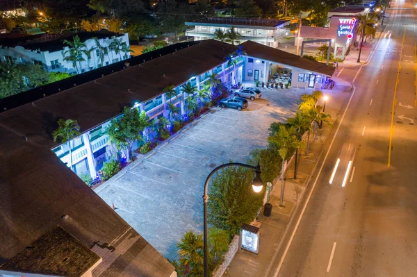 Noche aérea foto Shalimar Motel Miami FL USA Biscayne Boulevar — Foto de Stock