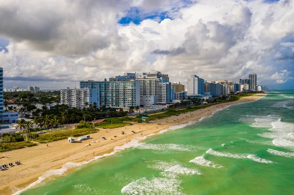 Färgglada flygfoto Miami Beach Fl Usa — Stockfoto