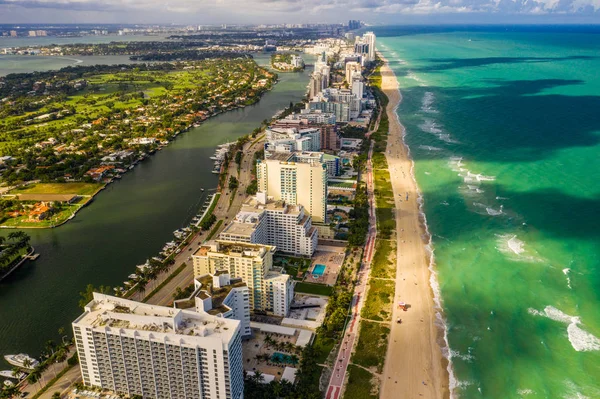 Hoog boven Miami Beach luchtfotografie — Stockfoto