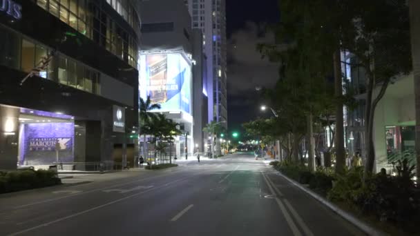 Movimento Vídeo Biscayne Boulevard Way Placas Condução — Vídeo de Stock