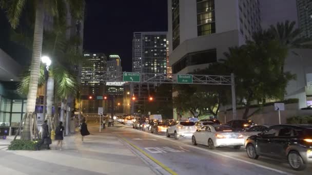 Film Wideo Centrum Miami Brickell Otwarty Most — Wideo stockowe