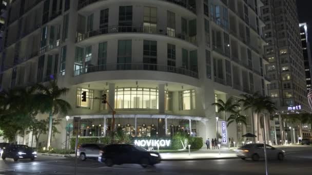 Novikov Miami Night Video — Stock Video