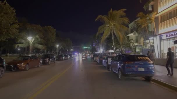 Touristische Saison Miami Strand Ocean Drive — Stockvideo