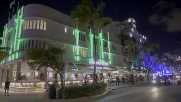 Cardozo Hotel Miami Beach Sobe — Stock Video
