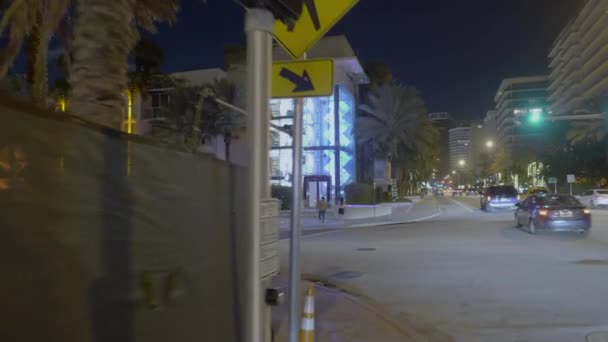 Grand Beach Hotel Surfside Miami Gece Sinema Videosu — Stok video