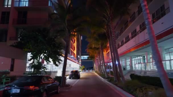 Costa Hollywood Beach Resort Nocny Film Wideo — Wideo stockowe