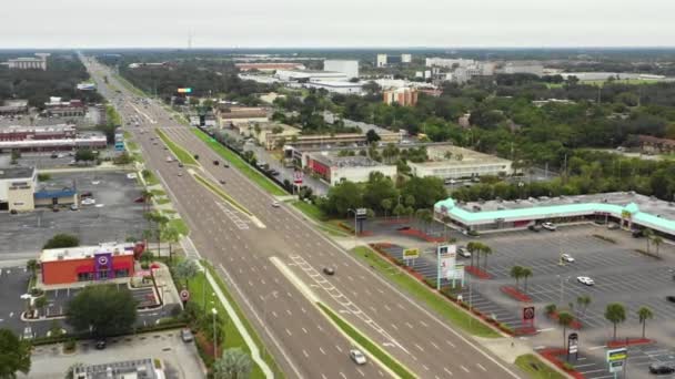 Vídeo Aéreo Fowler Avenue Tampa Estados Unidos — Vídeo de stock