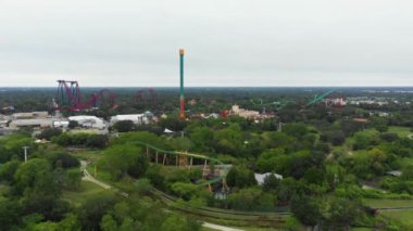Busch Gardens Tampa hava görüntüleri lunapark trenleri