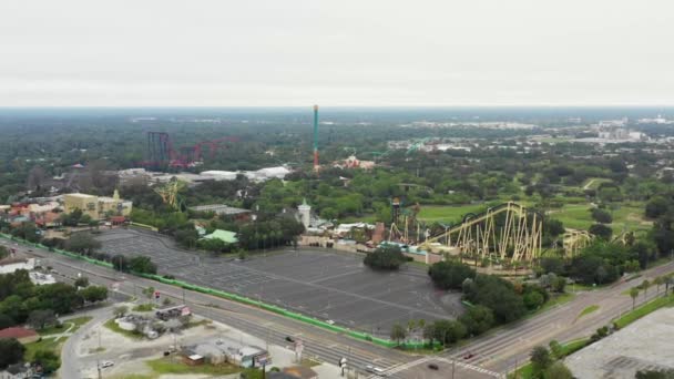 Hermosas Imágenes Aéreas Busch Gardens Tampa — Vídeos de Stock