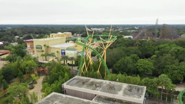 Luchtfoto Drone Beelden Cheetah Hunt Busch Gardens Florida — Stockvideo