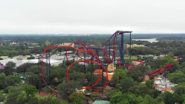 Sheikra Roller Coaster Tampa Busch Gardens — Stok video