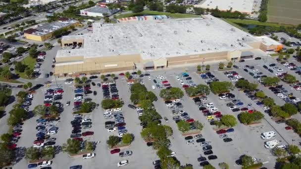 Vídeo Aéreo Homestead Florida City Walmart — Vídeo de Stock