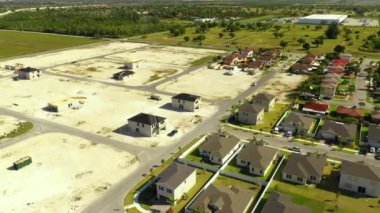 Miami Homestead Fl 'deki evlerin hava manzarası tamamlandı.