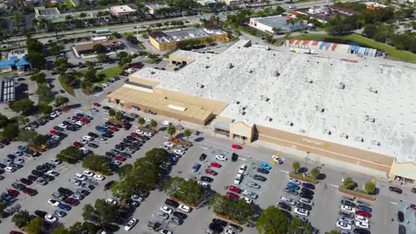Visita Aérea Florida City Walmart — Vídeos de Stock