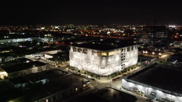 Vídeo Aéreo Wynwood Estacionamento Garagem Miami — Vídeo de Stock