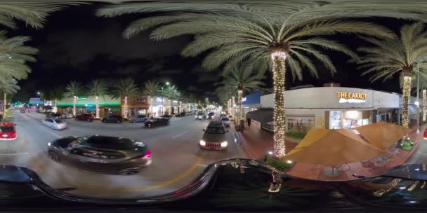 360 Miami Beach Harding Avenue Surfside Spherical — Vídeos de Stock