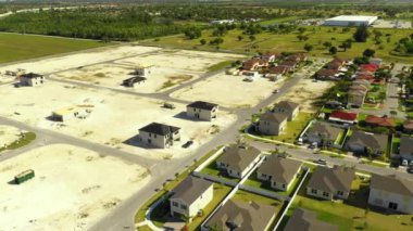 Miami Homestead Fl 'deki evlerin hava manzarası tamamlandı.