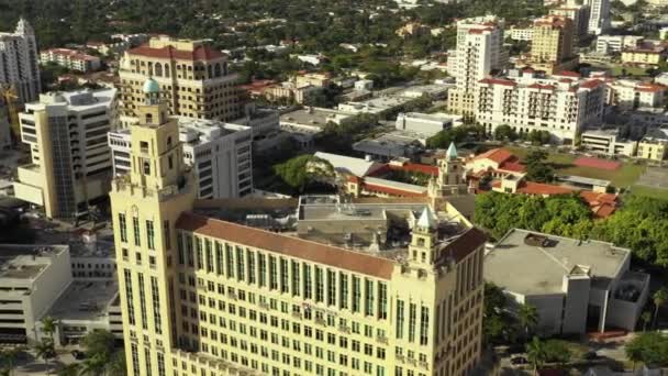 Capital Bank Building Downtown Coral Gables Miami — стокове відео