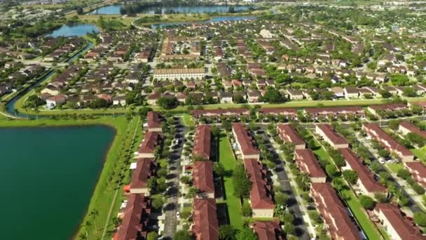 Luchtfoto Boven Buurten Homestead Miami — Stockvideo
