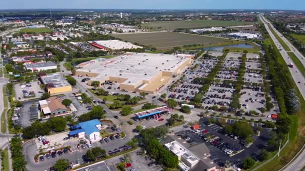 Авиационное Видео Walmart Florida City Usa — стоковое видео